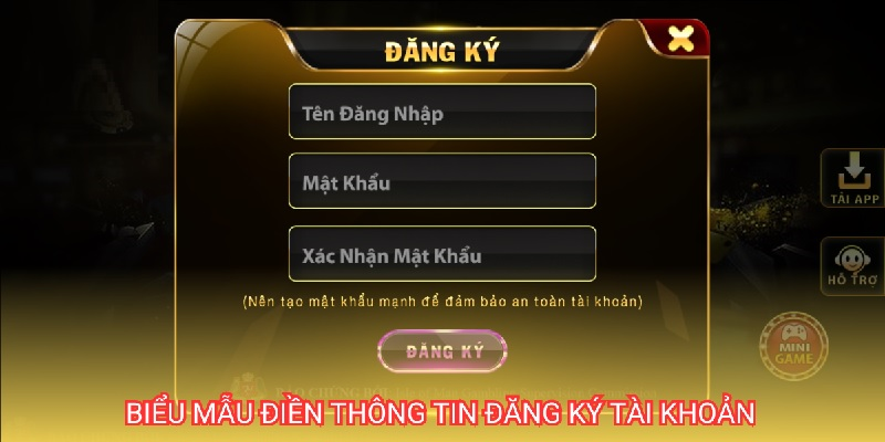 Điền đầy đủ thông tin chính xác theo yêu cầu