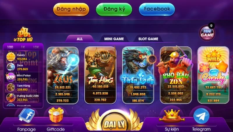 Kho game đa dạng cho bạn thỏa sức lựa chọn